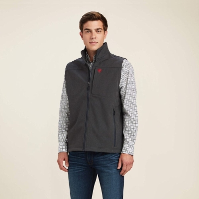 Grey Men's Ariat Logo 2.0 Softshell Jackets | 5347-FNRBA