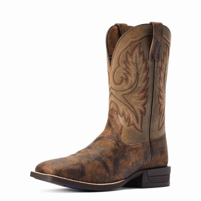 Grey Men's Ariat Wilder Western Boots | 6219-SEKDQ