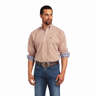 Multicolor Men's Ariat Relentless Braiding Stretch Classic Fit Shirts | 4256-JWUBM