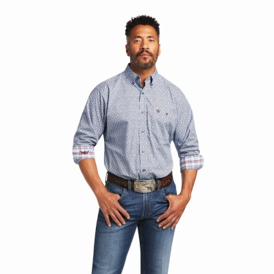 Multicolor Men's Ariat Relentless Indomitable Stretch Classic Fit Shirts | 6731-TSZNO