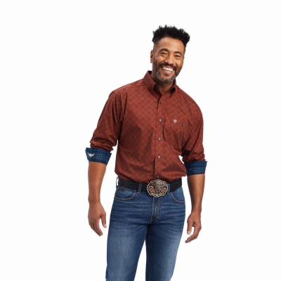 Multicolor Men's Ariat Relentless Unstoppable Stretch Classic Fit Shirts | 0136-ZOVAC