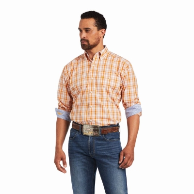 Multicolor Men's Ariat Relentless Velocity Stretch Classic Fit Shirts | 5094-BAXJW