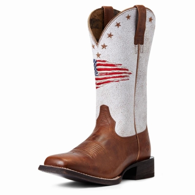 Multicolor Women's Ariat Circuit Patriot Western Boots | 2843-WPZIQ