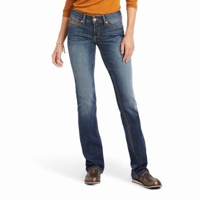 Multicolor Women's Ariat Luciana Straight-Fit Jeans | 3576-EBDNR