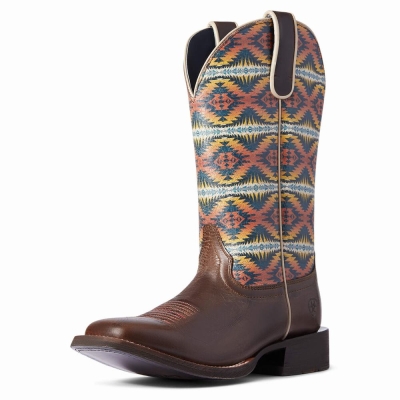 Multicolor Women's Ariat Pendleton Circuit Savanna Western Boots | 1834-XFOAC