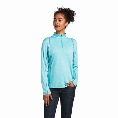 Multicolor Women's Ariat Rebar Evolution 1/2 Zip Tops | 7298-SFXCY