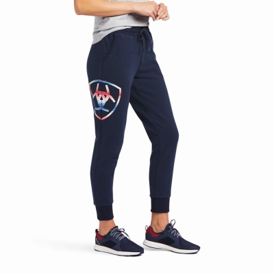 Navy Women's Ariat Pants | 4731-DJOHA