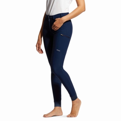 Navy Women's Ariat Triton Grip Pants | 7059-UWIHZ