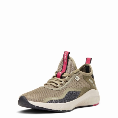 Olive Women's Ariat Ignite Eco Sneakers | 3509-IRBEM