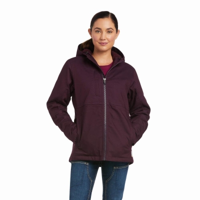 Purple Women's Ariat Rebar DuraCanvas Insulated Jackets | 1948-ICYXA