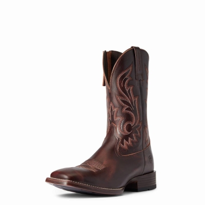 Red Brown Men's Ariat Slim Zip Ultra Dress Boots | 8296-LZKQS