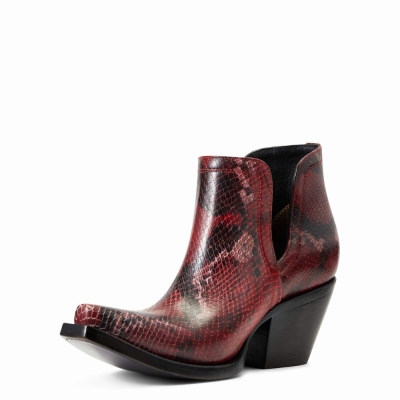 Red Snake Women's Ariat Dixon Booties | 1953-LAYED