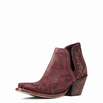 Red Women's Ariat Dixon Booties | 6578-YSQMP