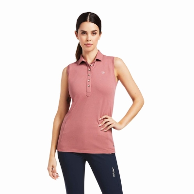 Red Women's Ariat Prix 2.0 Tops | 1306-OHAYR