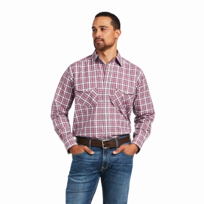 Rose Men's Ariat Pro Series Judson Classic Fit Shirts | 7462-RSKVD