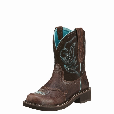 Royal Chocolate Women's Ariat Fatbaby Heritage Dapper Western Boots | 4862-QXFJP