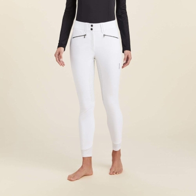 White Women's Ariat Tri Factor X Bellatrix Full Seat Breech Pants | 6932-VMFAN