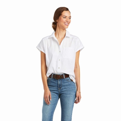 White Women's Ariat Zenith Tops | 2890-EVZNQ