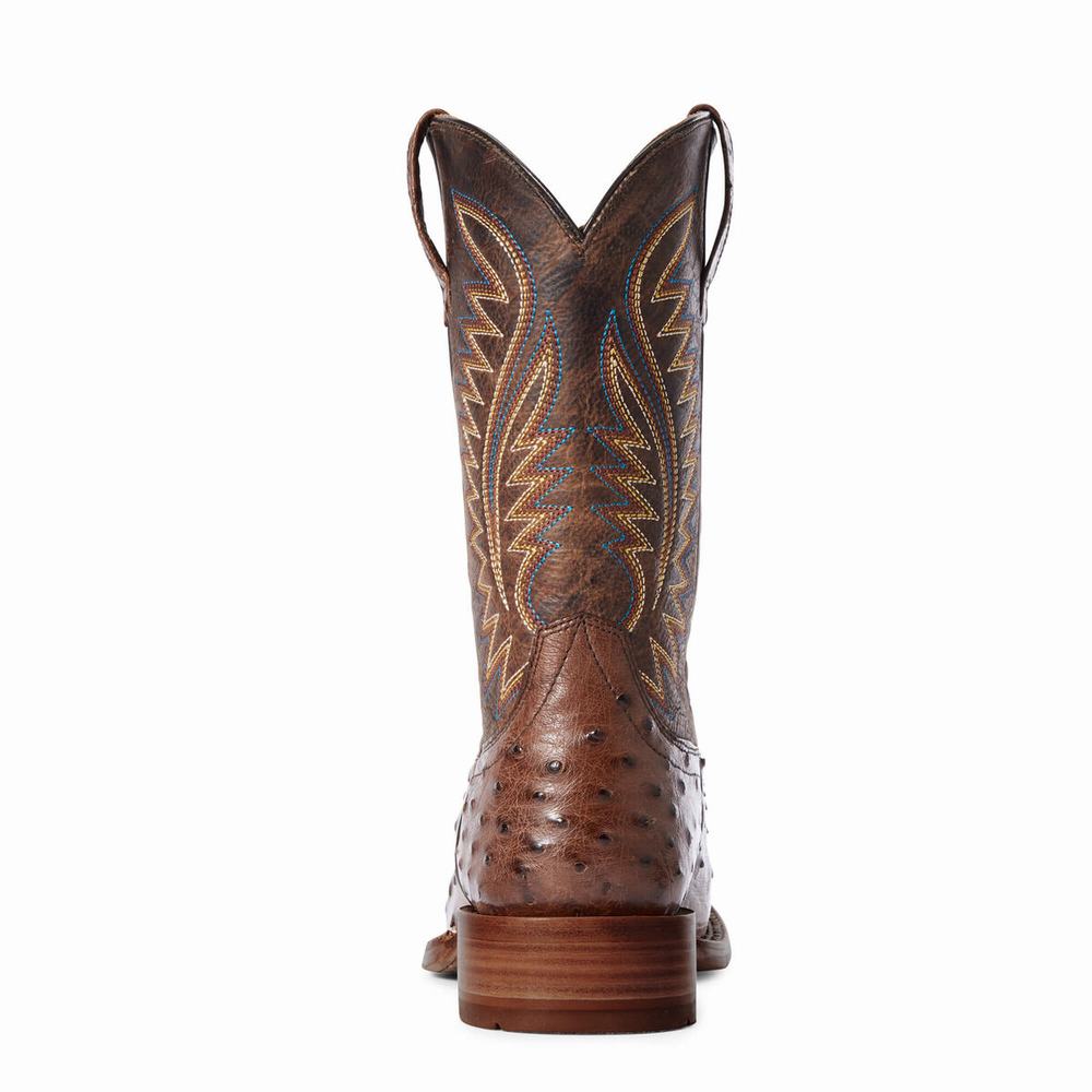 Beige Men's Ariat Gallup Western Boots | 5142-ZNDPS