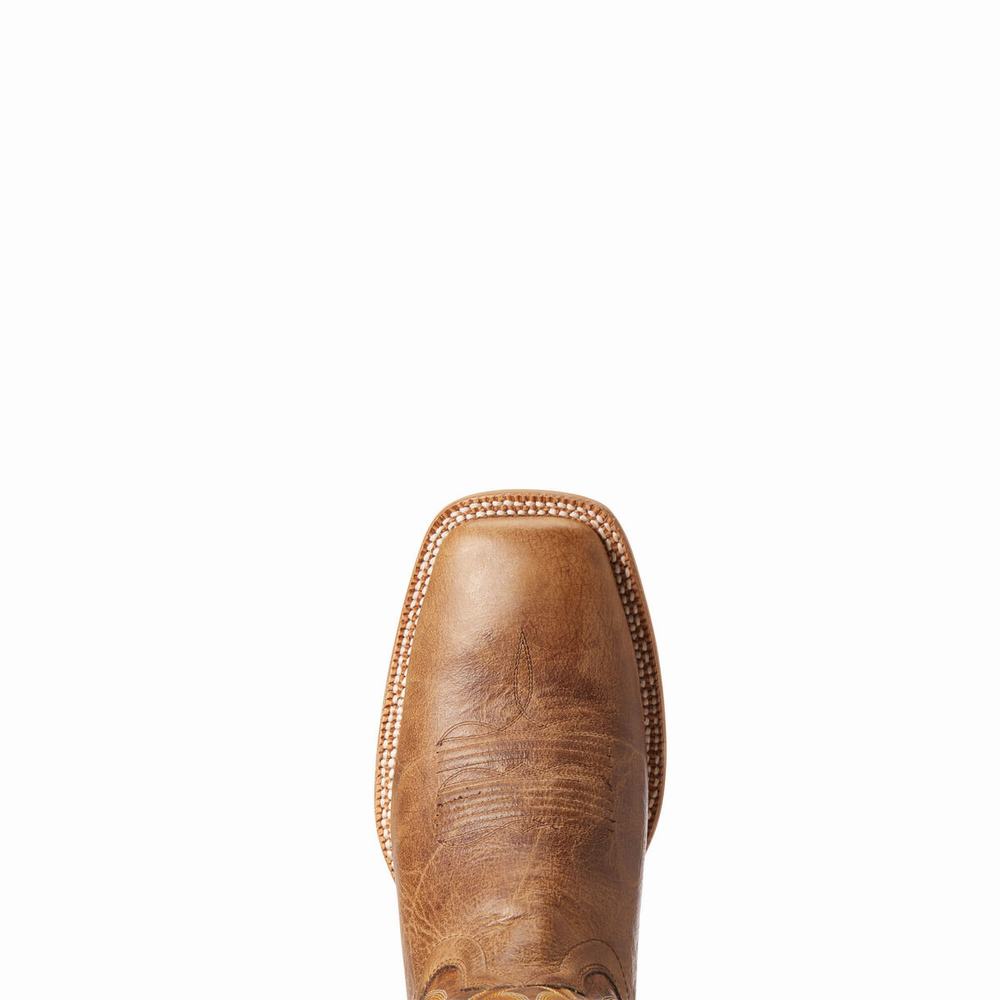 Beige Men's Ariat Toledo Western Boots | 0195-EUNLJ