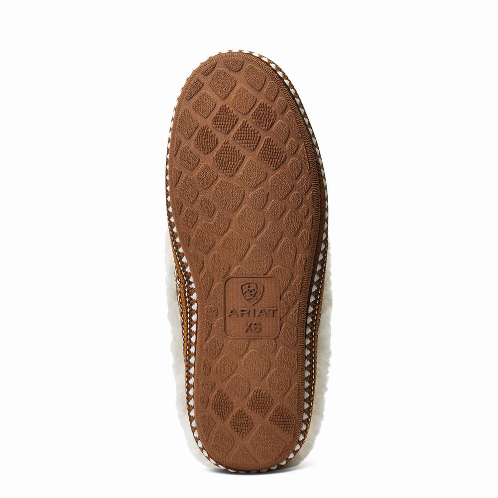 Beige Women's Ariat Slippers | 4709-JFUTY