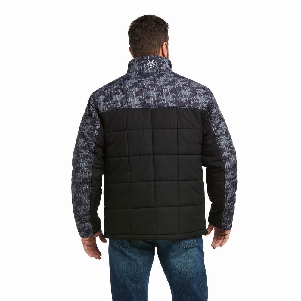 Black Camo Men's Ariat Crius Insulated Jackets | 3572-RWULD