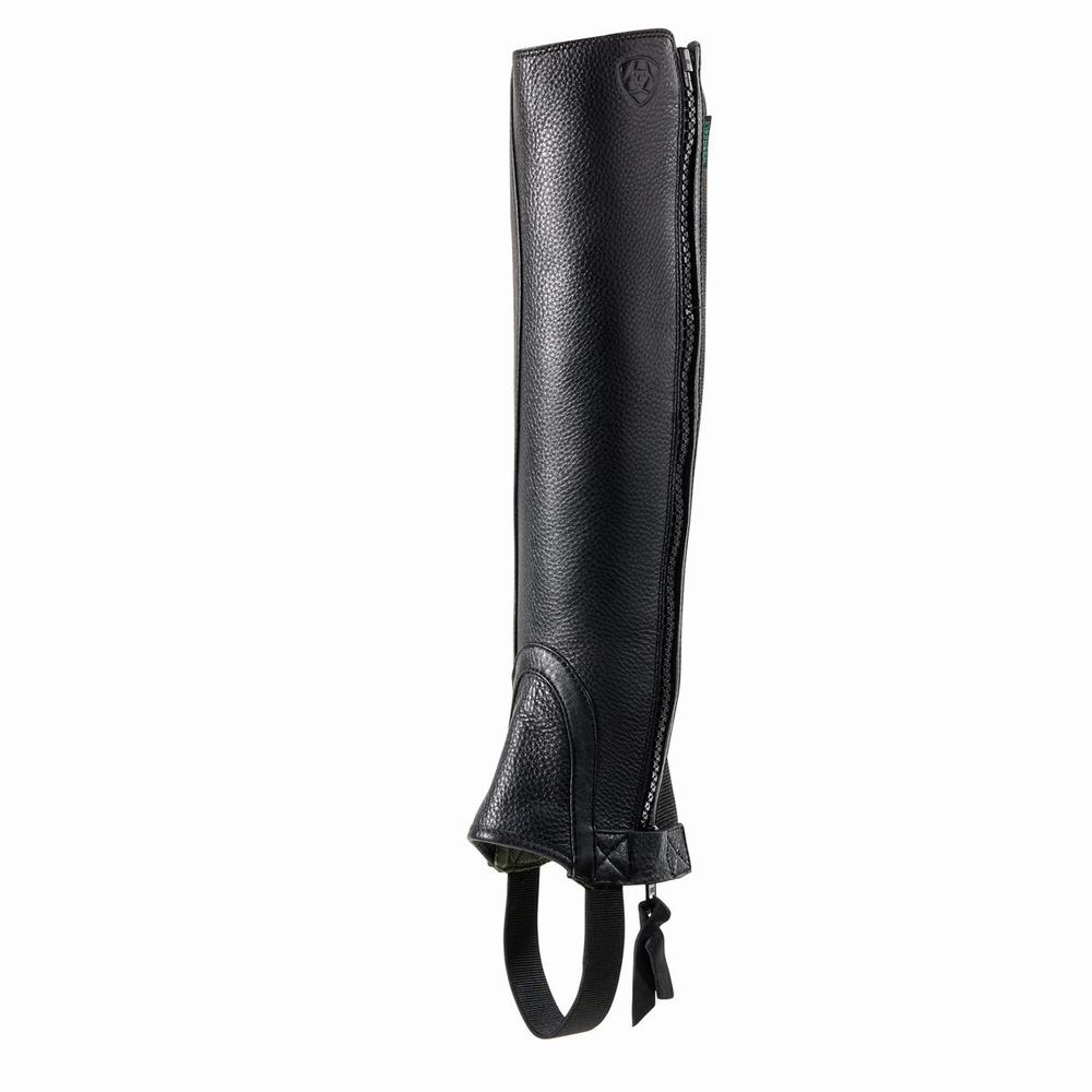 Black Men\'s Ariat Breeze Chap Half Chap English Riding Boots | 0624-FLOKI