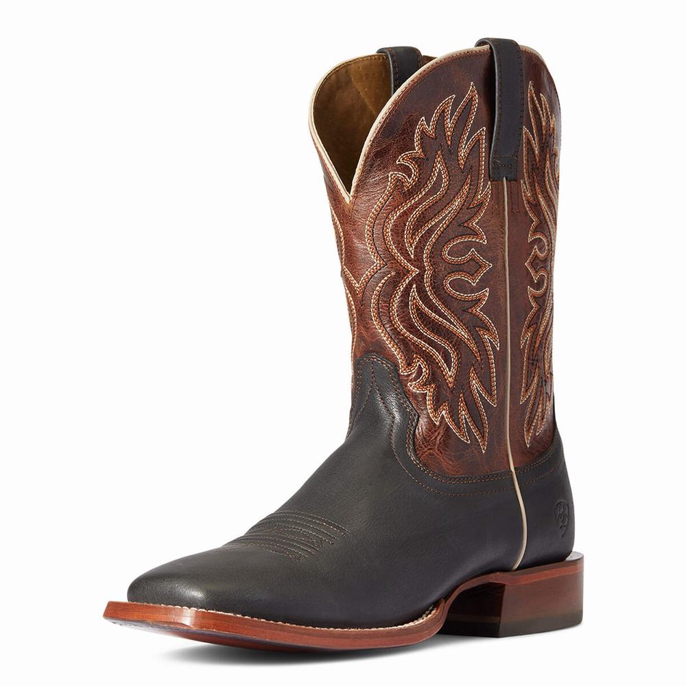 Black Men\'s Ariat Circuit Greeley Western Boots | 4862-UDEMT