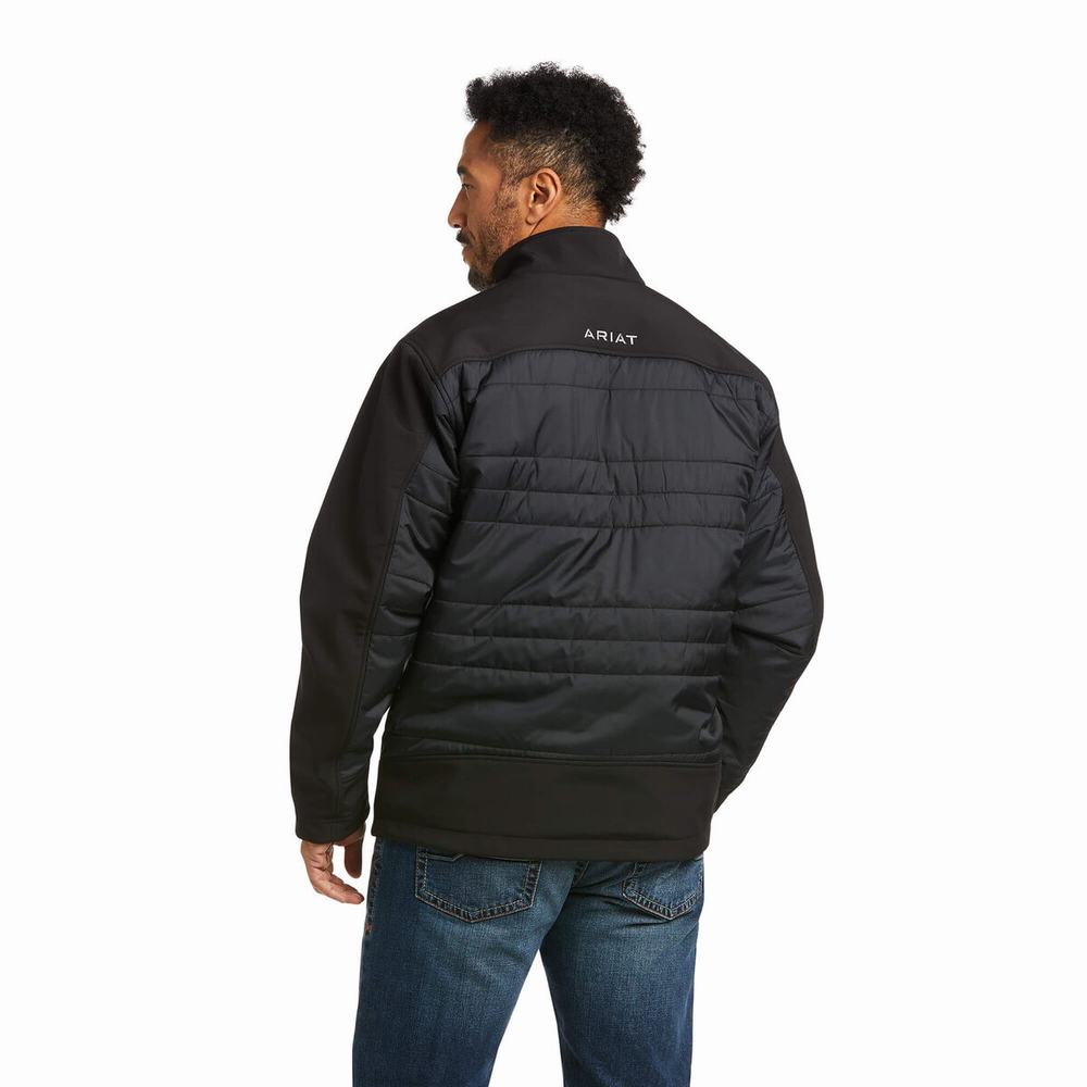 Black Men's Ariat Elevation Insulated Jackets | 0345-BJUIQ