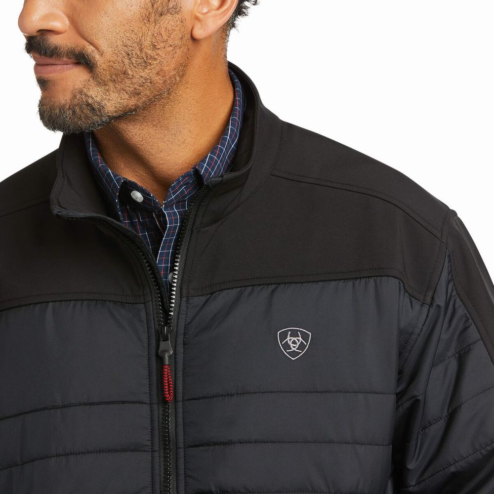 Black Men's Ariat Elevation Insulated Jackets | 0345-BJUIQ