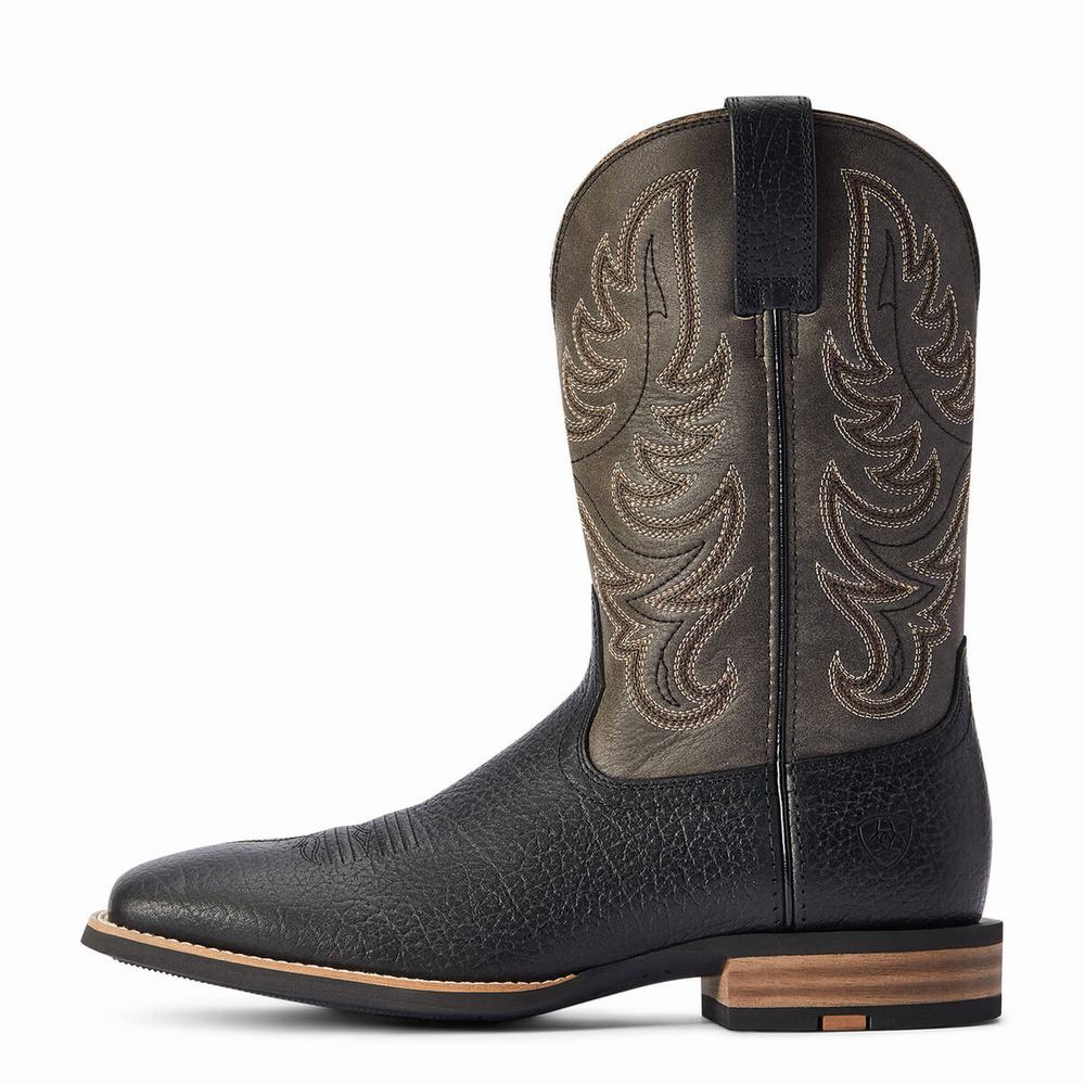 Black Men's Ariat Everlite Countdown Western Boots | 2408-ZOGHT