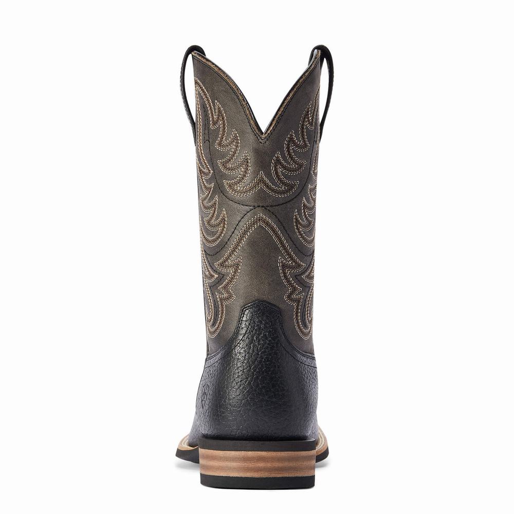 Black Men's Ariat Everlite Countdown Western Boots | 2408-ZOGHT