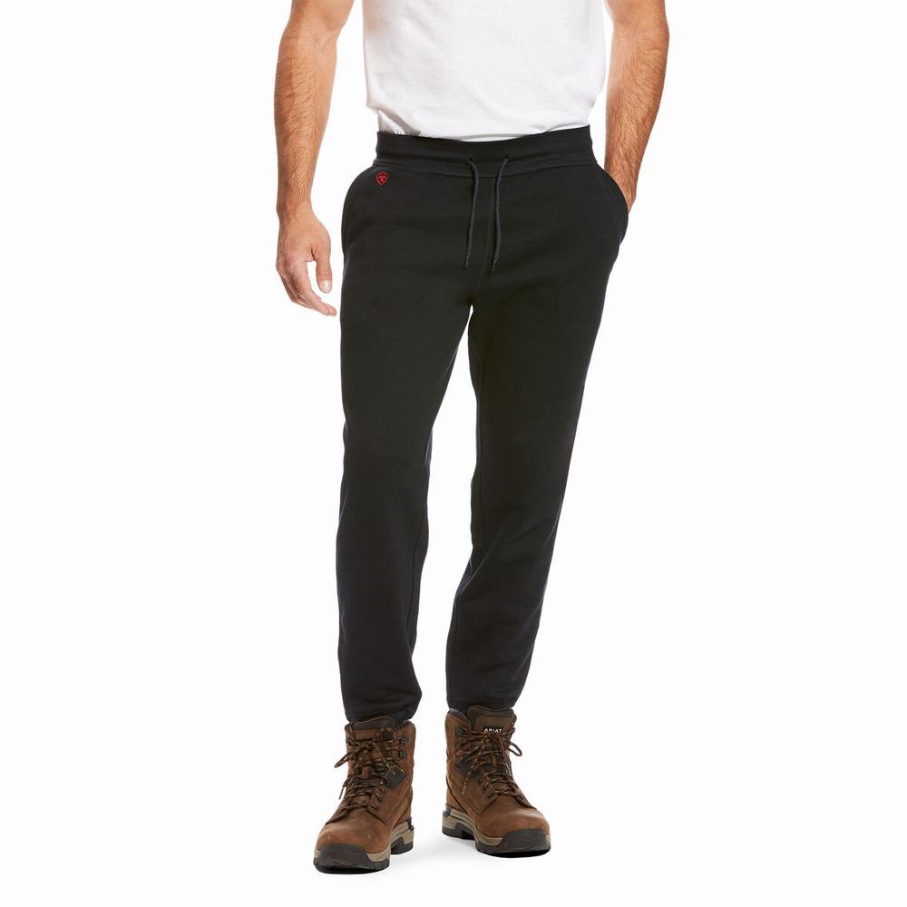 Black Men\'s Ariat FR Pants | 2478-TXLHA