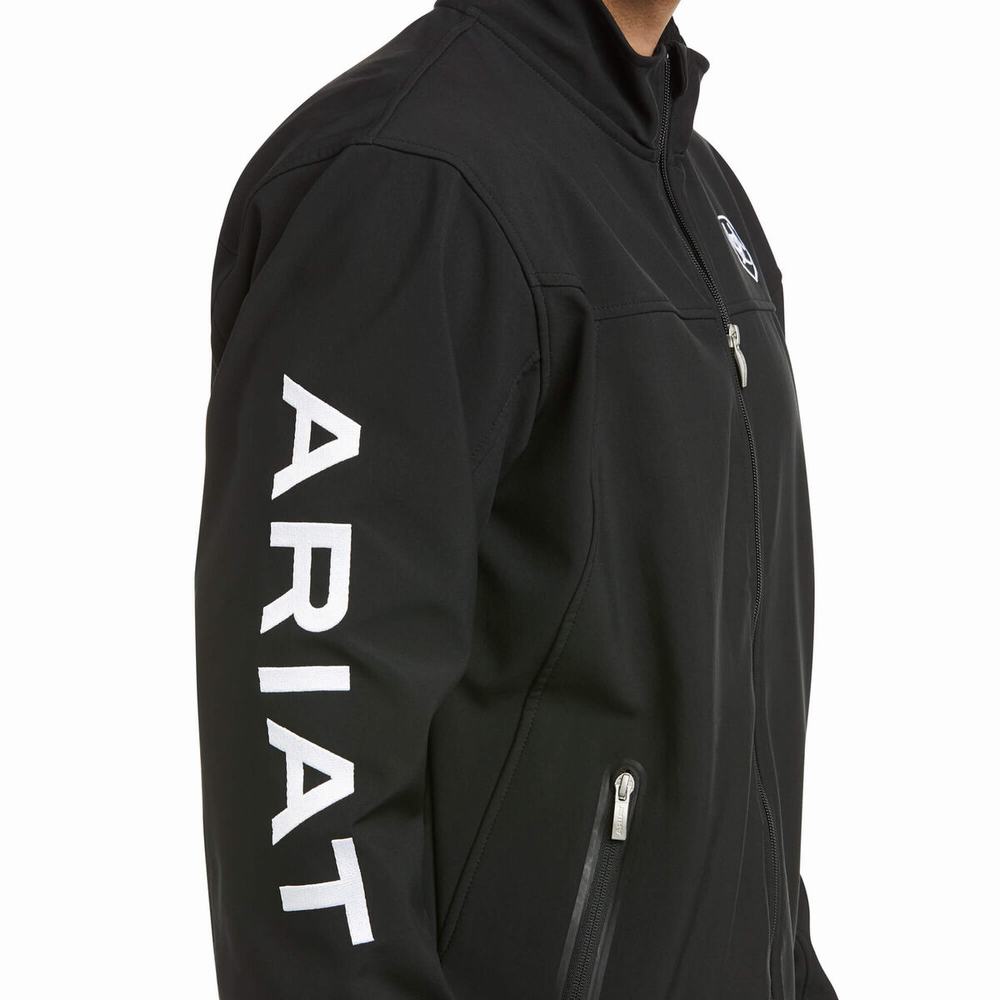 Black Men's Ariat New Team Softshell English Riding | 2170-XWPLI