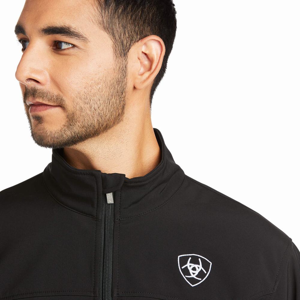 Black Men's Ariat New Team Softshell MEXICO English Riding | 1025-MWPUV