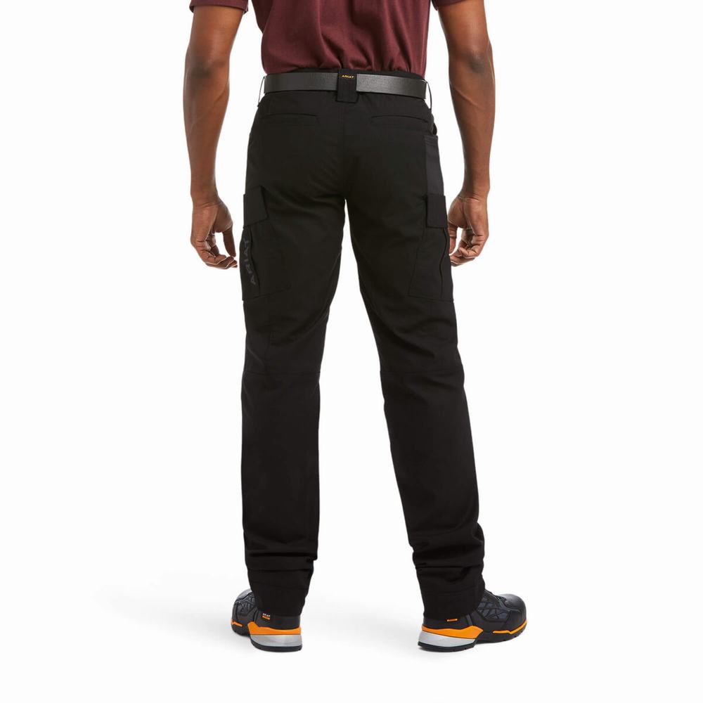 Black Men's Ariat Rebar M5 DuraStretch Ripstop Cargo Pants | 8709-BPCXV