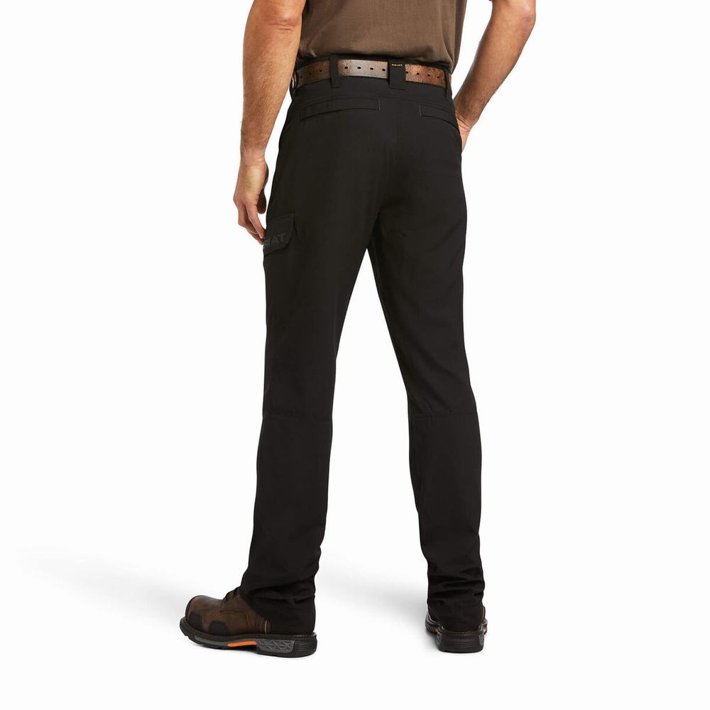 Black Men's Ariat Rebar M5 Flow Ultralight Leg Pants | 4651-FRSEG