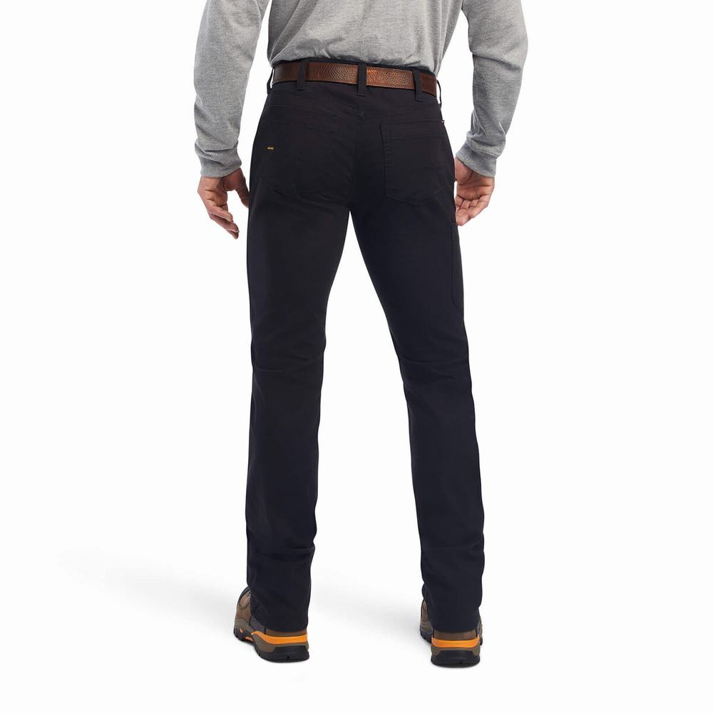 Black Men's Ariat Rebar M7 DuraStretch Made Tough Pants | 1390-LUBDI