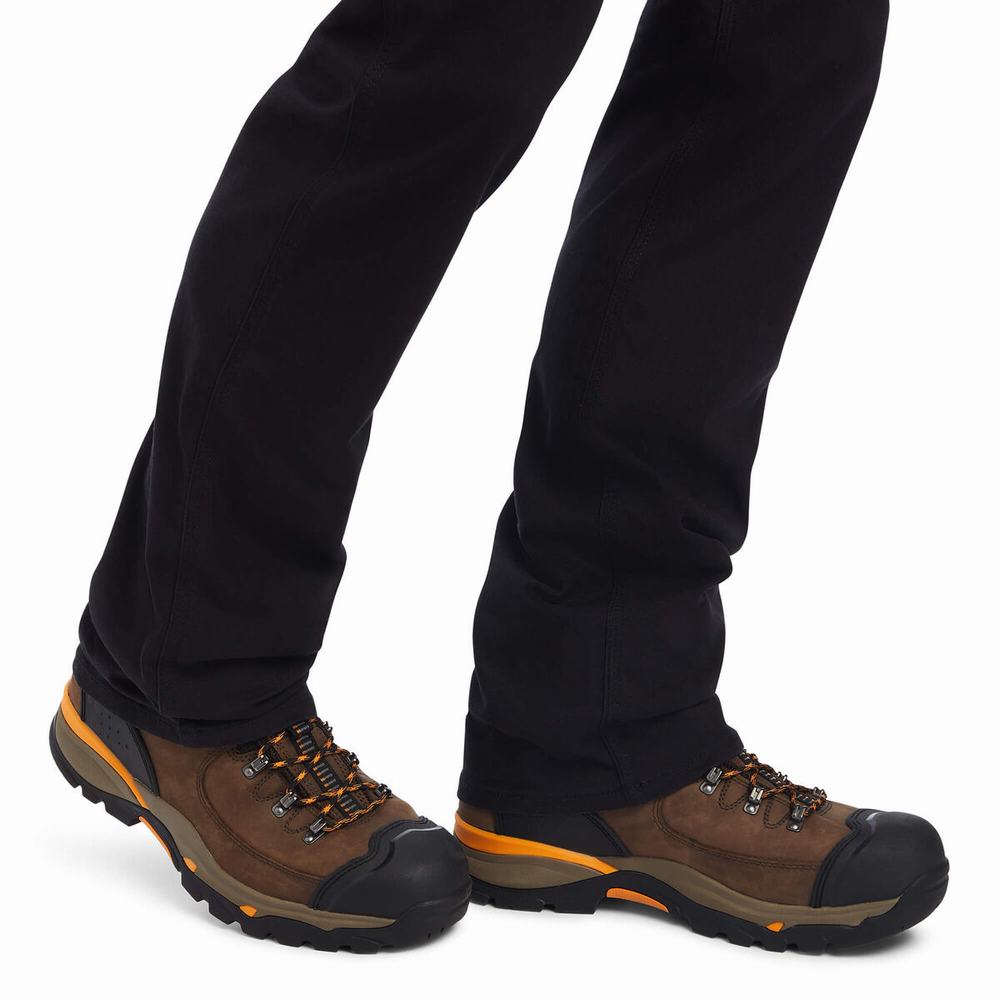 Black Men's Ariat Rebar M7 DuraStretch Made Tough Pants | 1390-LUBDI