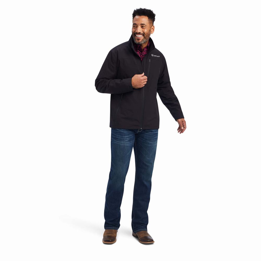 Black Men's Ariat Tek Flex Jackets | 8609-MBLOV