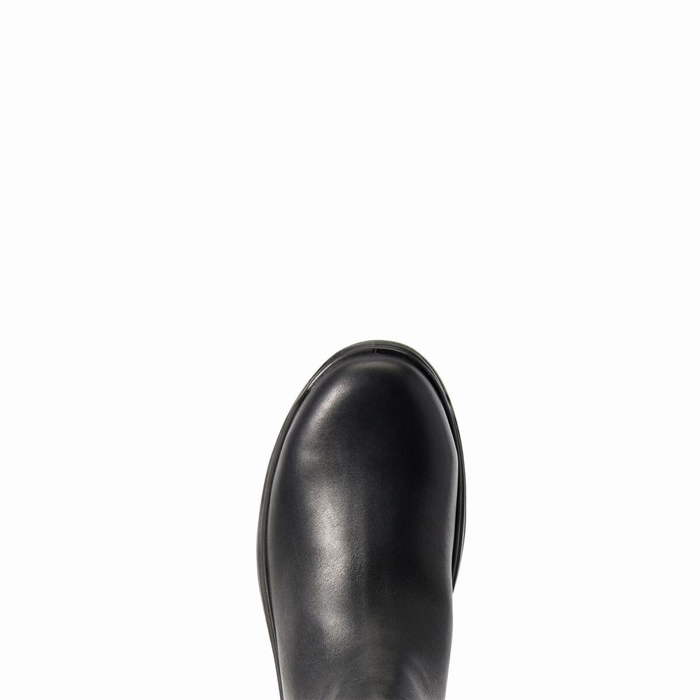 Black Men's Ariat Turbo Chelsea CSA Waterproof Carbon Toe Chelsea Boots | 4318-PCEOS