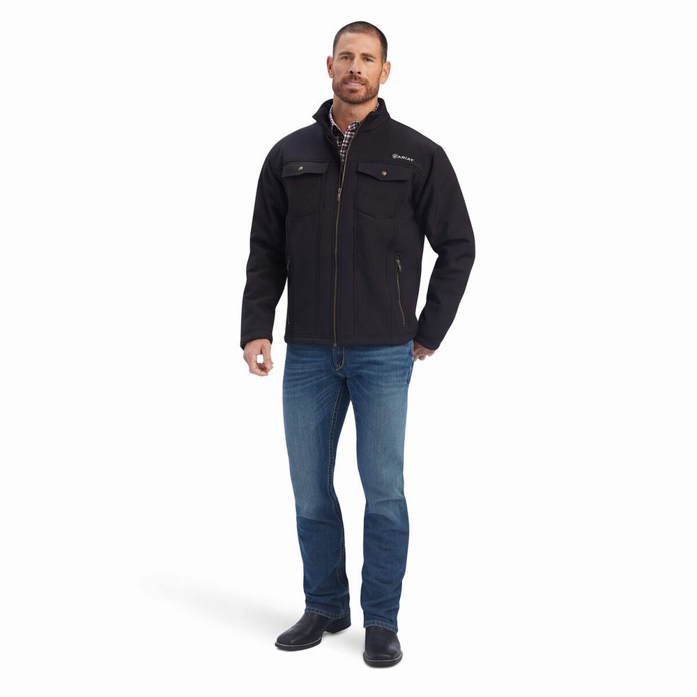 Black Men's Ariat Vernon Sherpa Jackets | 3917-OJXEL