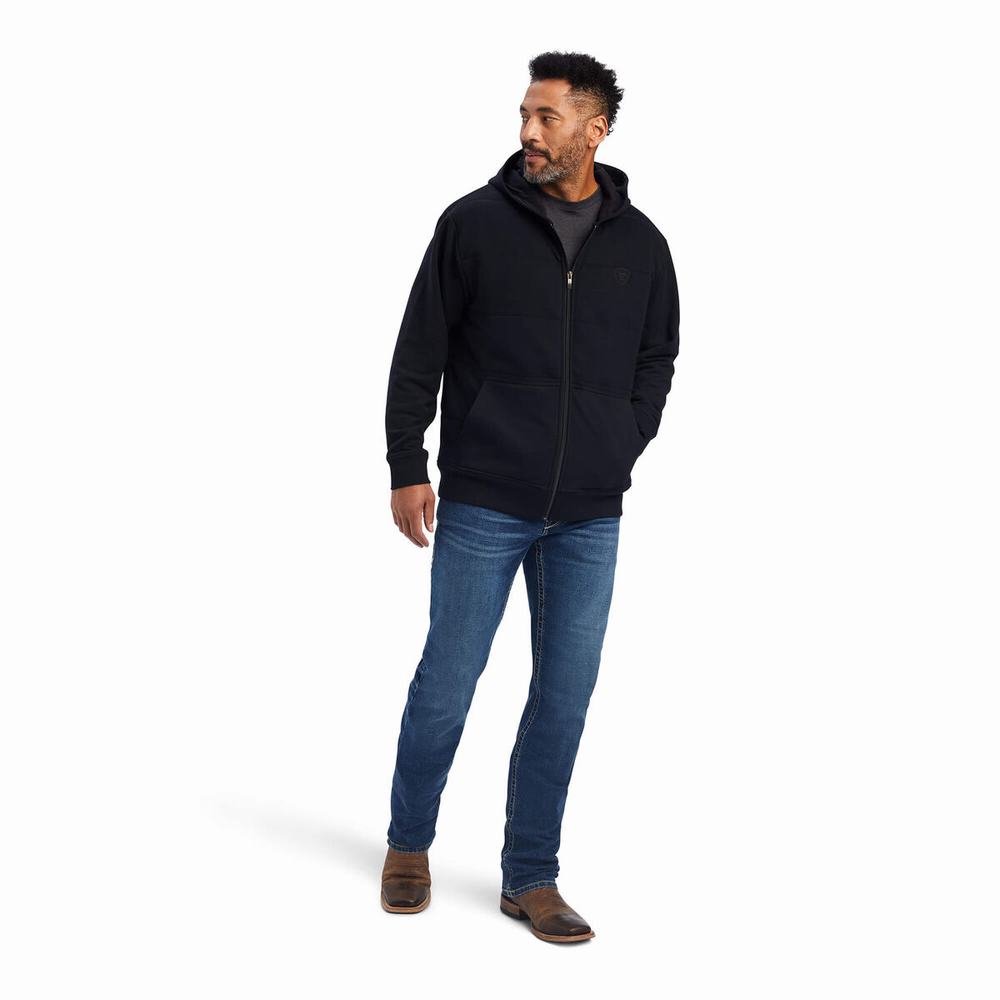 Black Men's Ariat Zephyr Hybrid Jackets | 2156-CNTRZ