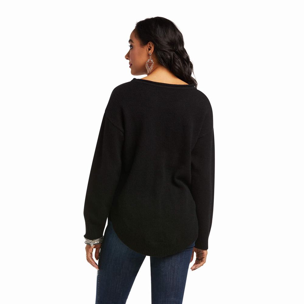 Black Women's Ariat All Hoodies | 4673-QMSTV