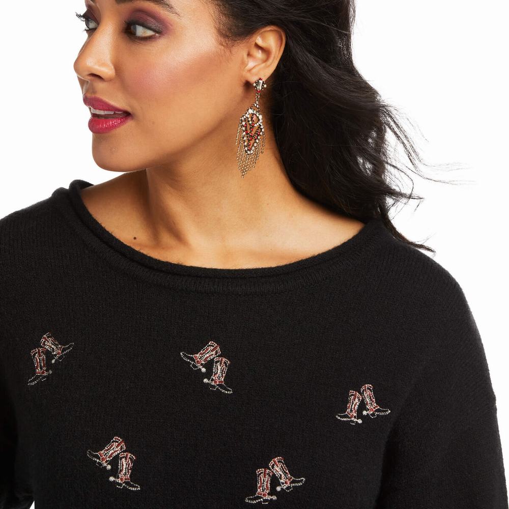 Black Women's Ariat All Hoodies | 4673-QMSTV