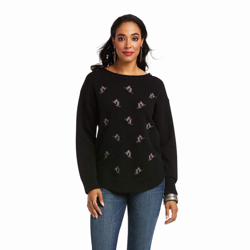 Black Women\'s Ariat All Hoodies | 4673-QMSTV