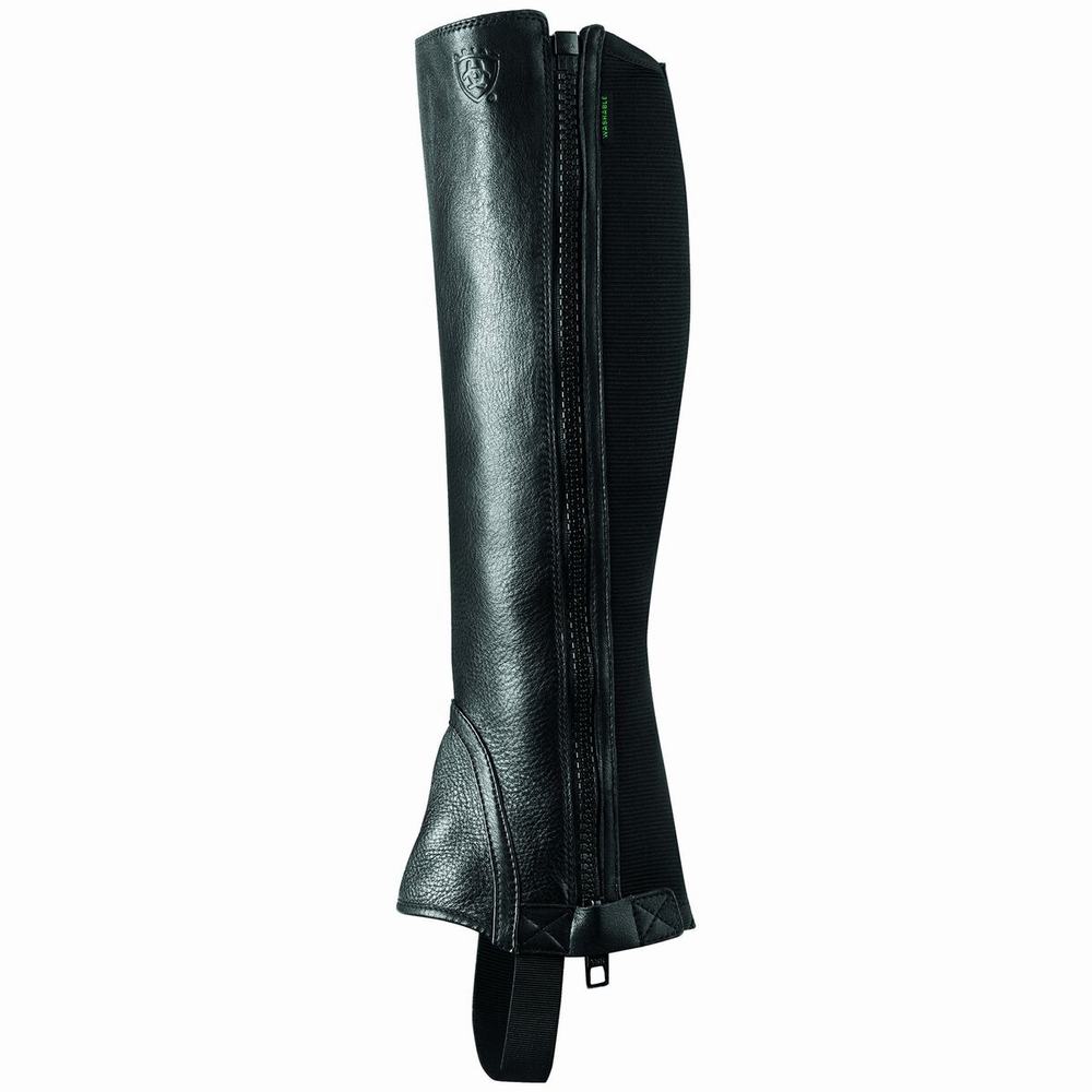 Black Women's Ariat Breeze Chap Half Chap English Riding Boots | 1430-KSCPX