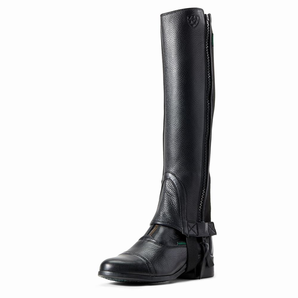 Black Women's Ariat Breeze Chap Half Chap English Riding Boots | 1430-KSCPX