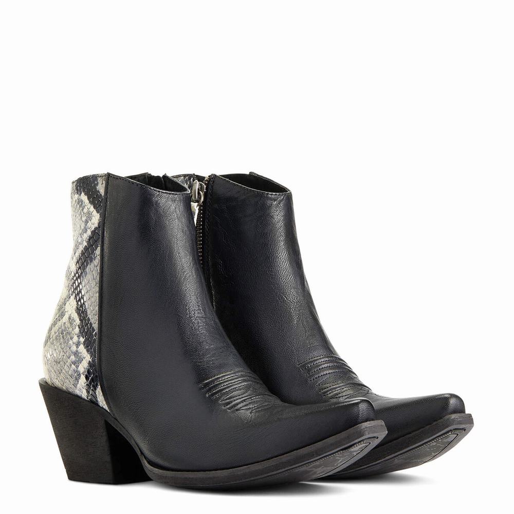 Black Women's Ariat Carmelita Booties | 2569-UZVFJ