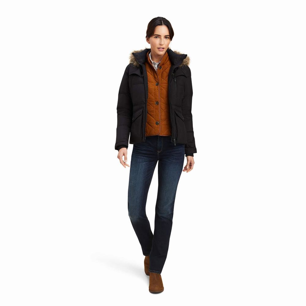 Black Women's Ariat Clairborne Jackets | 5783-QPNBK